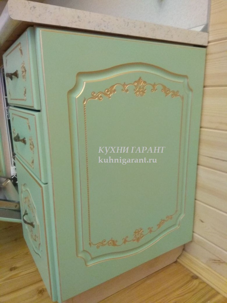 кухня Бирюза прованс с патиной