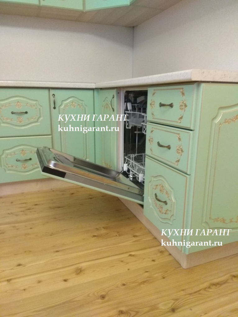 кухня Бирюза прованс с патиной