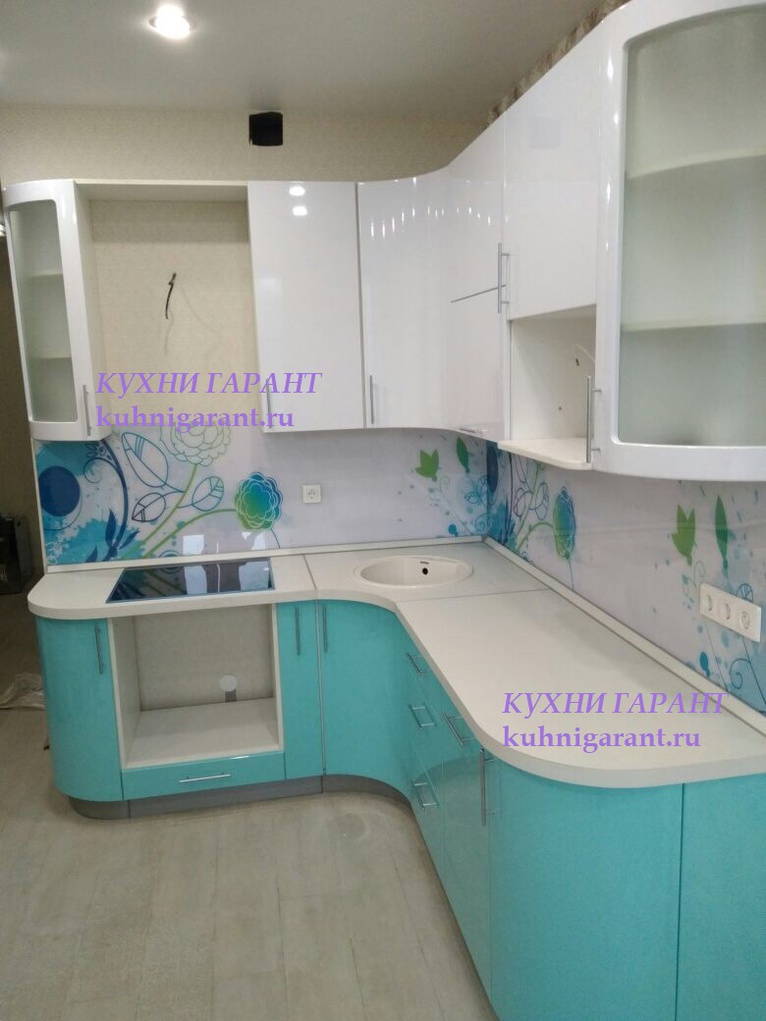 кухня Бирюза волна